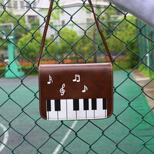 Load image into Gallery viewer, Piano Keys Music Note Shoulder Bag