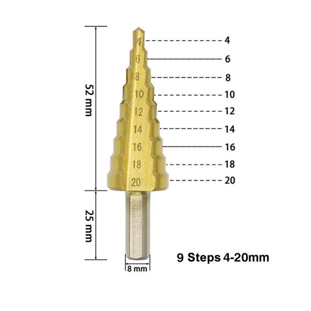 Domom® Titanium Step Drill (3 pieces)