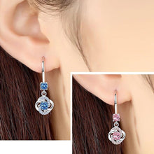 Load image into Gallery viewer, Crystal Four Leaf Clover Earrings