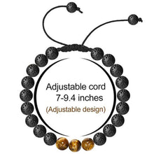 Load image into Gallery viewer, Tiger Eye Lava Rock Stone Bracelet