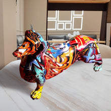 Load image into Gallery viewer, Nordic Painted Dachshund Statue