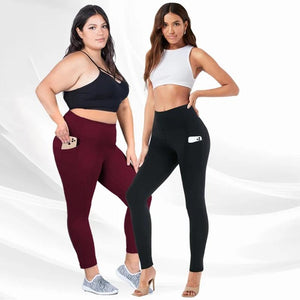 High Waist Stretch Plus-Size Leggings