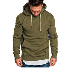 Load image into Gallery viewer, Loose Plain Lace Up Pullover Men&#39;s Hoodie with Pocket