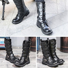 Load image into Gallery viewer, Skull straps motorcycle boots