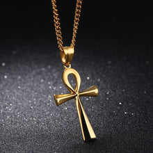 Load image into Gallery viewer, Stainless steel ancient Egyptian Cross men&#39;s Necklace