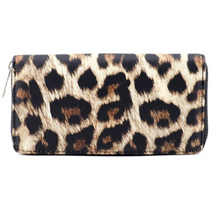 Load image into Gallery viewer, Women Classic Leopard Animal Print Long Wallets