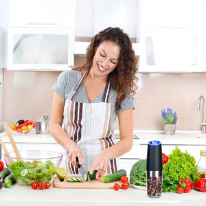 Automatic Electric Gravity Induction Salt and Pepper Grinder