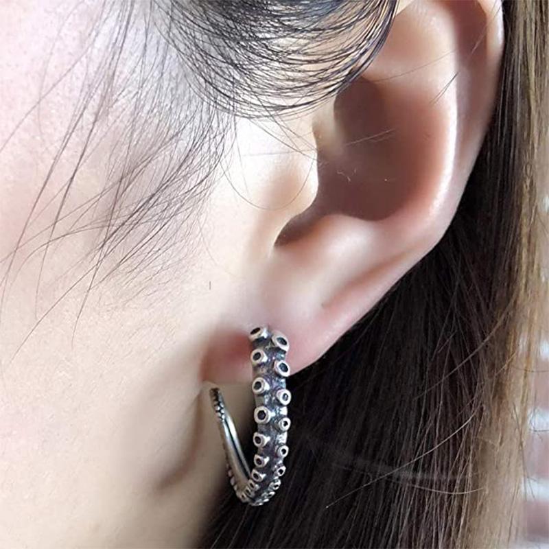 Octopus Hoop Earrings