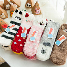 Load image into Gallery viewer, Christmas Gift Box - Cute Plush Socks（4 pairs）