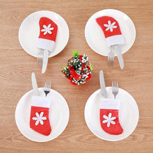 Load image into Gallery viewer, Mini Christmas Stockings Knife Spoon Fork Bag