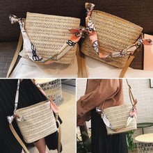 Load image into Gallery viewer, Scarf Daily Rattan Bag Shoulder Bag