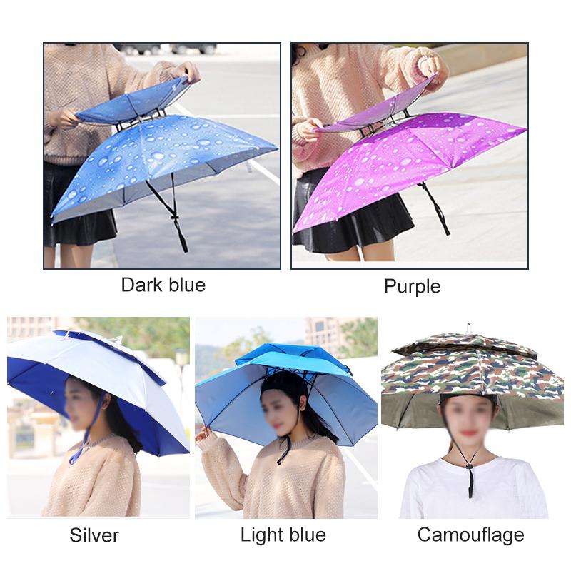 Double Layer Folding UV Wind Protection Umbrella