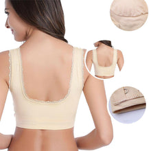 Load image into Gallery viewer, Wireless Front Cross Buckle Lace Lift Bra