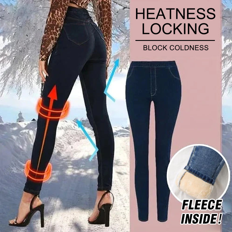 Thermal Fleece Denim Jeggings