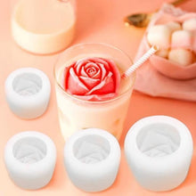 Load image into Gallery viewer, 3D Silicone Rose Shape Ice Cube Mold