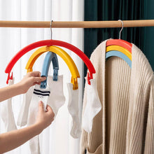 Load image into Gallery viewer, Three-Tier Rainbow Swivel Coat Hanger