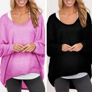 Loose Pullover Solid Color T-Shirt