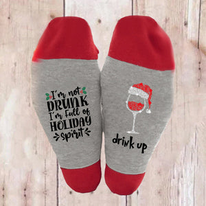 Christmas Letter Print Socks