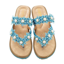 Load image into Gallery viewer, Women&#39;s Bohemian Sparkle Bling Flip Flops