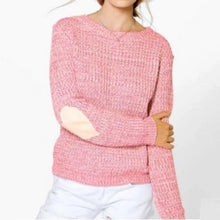 Load image into Gallery viewer, Women Casual Heart Long Sleeve Jumper Knitted Sweater