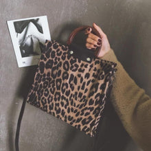 Load image into Gallery viewer, Women Leopard Luxury Handbags Designer With Handle Shoulder Bag