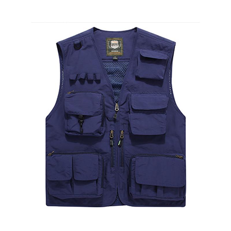 Outdoor Lightweight Mesh Fabric Vest with 16 Pockets