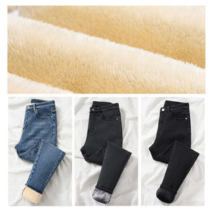 Thermal Fleece Denim Jeggings