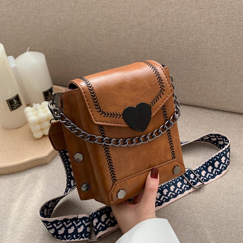 Wide Shoulder Strap Crossbody Bag