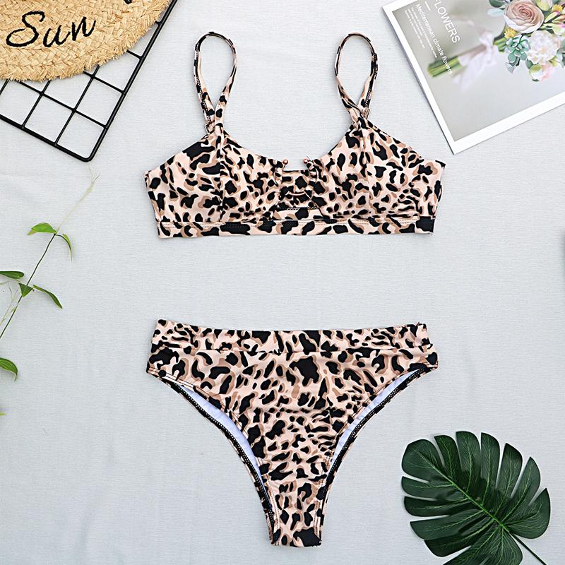 2020 New top sexy solid swimwear push up bikini