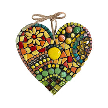 Load image into Gallery viewer, Large Garden Mosaic Heart Decoration