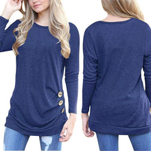 Load image into Gallery viewer, Women&#39;s Casual Long Sleeve Round Neck Shirt