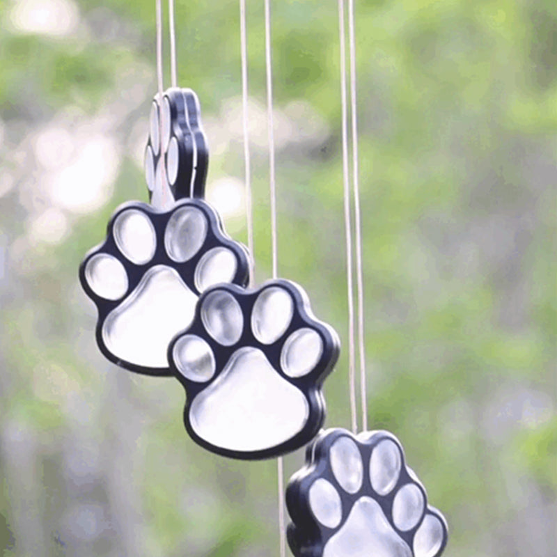 Bear Paw Print Solar Wind Chime