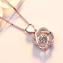 Load image into Gallery viewer, Heart necklace Set with rose