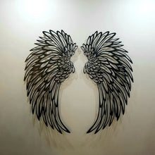 Load image into Gallery viewer, Black Angel Wings Metal Wings Wall Art with LED Lights