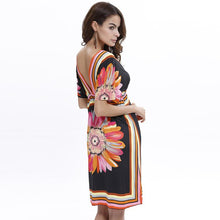 Load image into Gallery viewer, Summer V-Neck Printed Dress