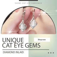 Load image into Gallery viewer, Shiny Cat Eye Earrings