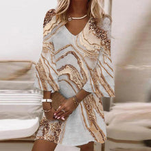 Load image into Gallery viewer, Casual Beach Marble Print Loose Dress