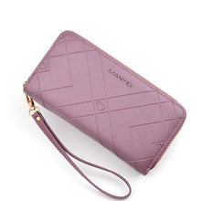 Load image into Gallery viewer, Women Double Zipper Leather Brand Retro Long Wallet