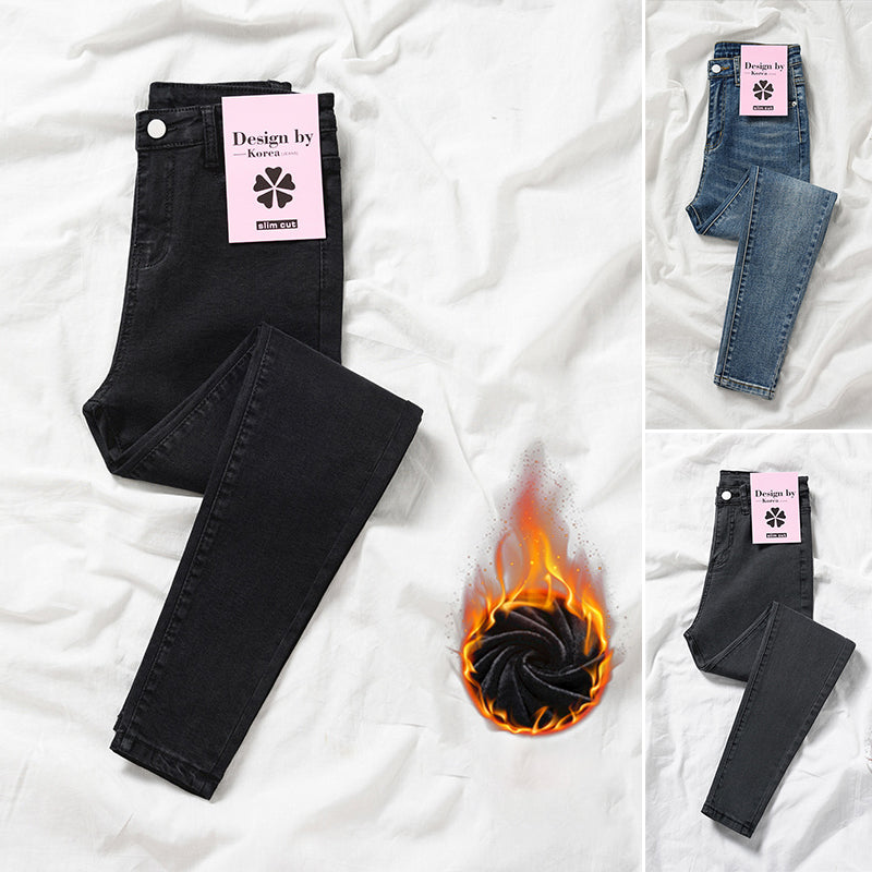 Thermal Fleece Denim Jeggings