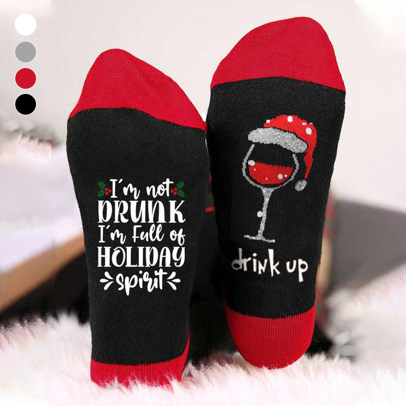 Christmas Letter Print Socks