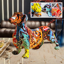 Load image into Gallery viewer, Nordic Painted Dachshund Statue