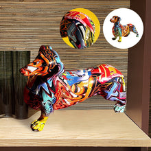 Load image into Gallery viewer, Nordic Painted Dachshund Statue