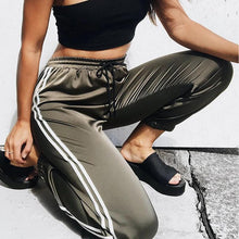 Load image into Gallery viewer, Women Joggers Casual Loose Side Striped Long Pants