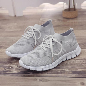 Women Walking Mesh Lace Up Casual Breathable Sneakers