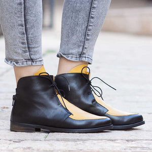 Women Platform Lace Up Buckle Shoes