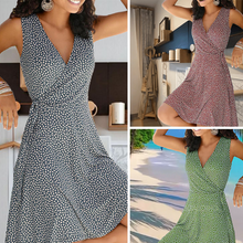 Load image into Gallery viewer, Print Sleeveless A-line Knee Length Vacation Dresses