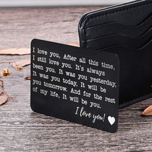 Load image into Gallery viewer, Stainless Steel Cards Lettering Gift Wallet Holder