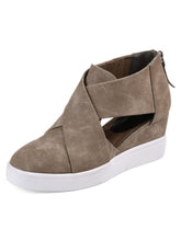 Load image into Gallery viewer, Women Spring Cut Out Ankle Boots Wedge Sneakers Plus Size Shoes