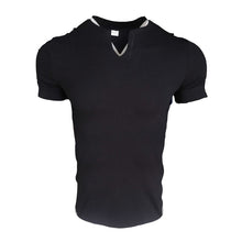 Load image into Gallery viewer, Short-sleeved V-neck athletic t-shirt