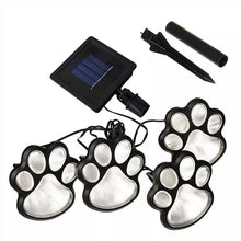 Load image into Gallery viewer, Bear Paw Print Solar Wind Chime